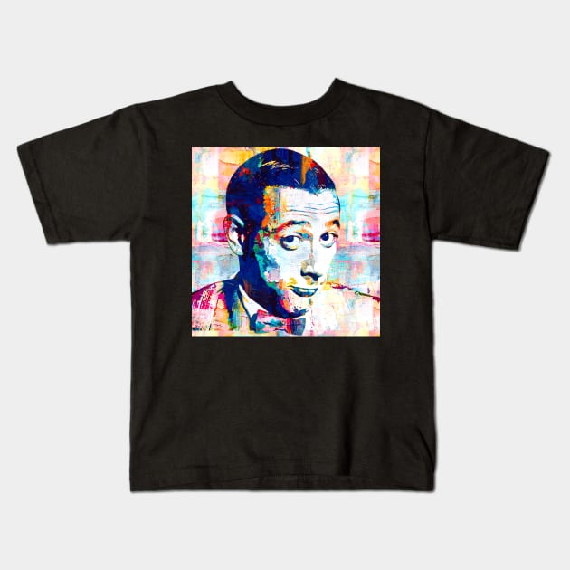 Peewee Herman Abstract Paintings Kids T-Shirt by AnKa Art